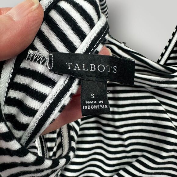 Talbots NWT Two-Way Tank Belleville Stripe Women’s S Reversible Scoop/V-Neck Top - Picture 2 of 10